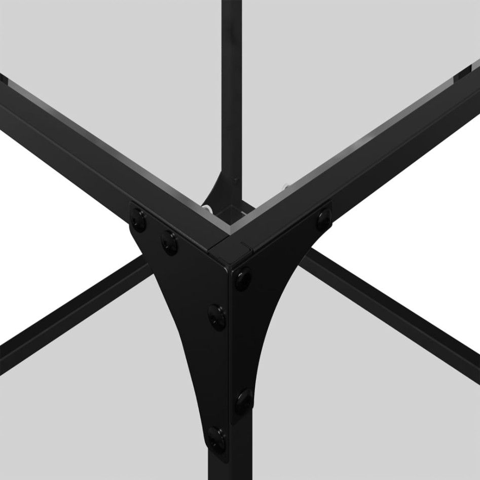 Mesas de centro 2 uds vidrio transparente y acero 40x40x40