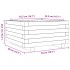 Jardinera madera maciza de pino marrón cera 50x50x26,5