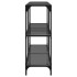 Mesa consola con superficie de vidrio negro acero