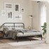 Estructura cama sin colchón con cabecero metal negro 135x190