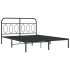 Estructura cama sin colchón con cabecero metal negro 135x190