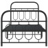 Estructura cama sin colchón con estribo metal negro 90x200
