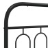 Estructura cama sin colchón con estribo metal negro 90x200