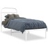 Estructura cama sin colchón con cabecero metal blanco 75x190