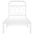 Estructura cama sin colchón con cabecero metal blanco 75x190