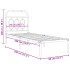 Estructura cama sin colchón con cabecero metal blanco 75x190