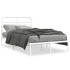 Estructura cama sin colchón con cabecero metal blanco