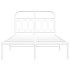 Estructura cama sin colchón con cabecero metal blanco