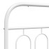 Estructura cama sin colchón con cabecero metal blanco