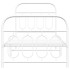 Estructura cama sin colchón con estribo metal blanco 80x200