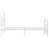 Estructura cama sin colchón con estribo metal blanco 80x200