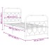 Estructura cama sin colchón con estribo metal blanco 80x200