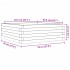 Jardinera de madera maciza de pino 70x70x23