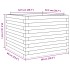 Jardinera de madera maciza de pino 60x60x45,5