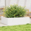 Jardinera de madera maciza de pino blanco 90x60x23 cm