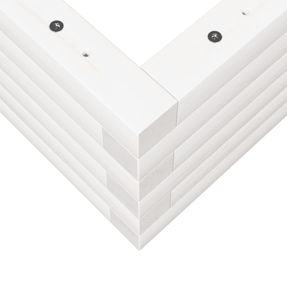 Jardinera de madera maciza de pino blanco 90x60x23