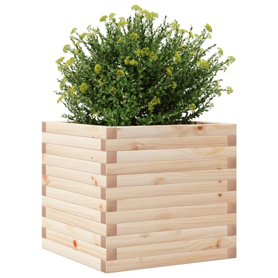 Jardinera de madera maciza de pino 50x50x45,5
