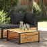 Mesa de jardín de madera maciza de acacia 68x68x30