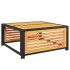 Mesa de jardín de madera maciza de acacia 68x68x30