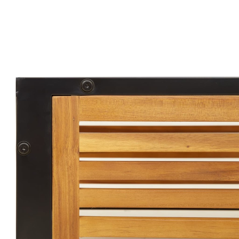 Mesa de jardín de madera maciza de acacia 68x68x30