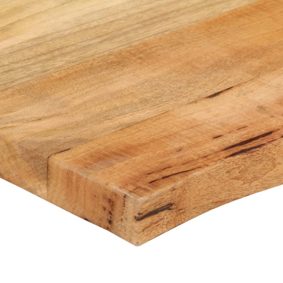 Tablero de mesa borde natural madera maciza mango 70x60x3,8