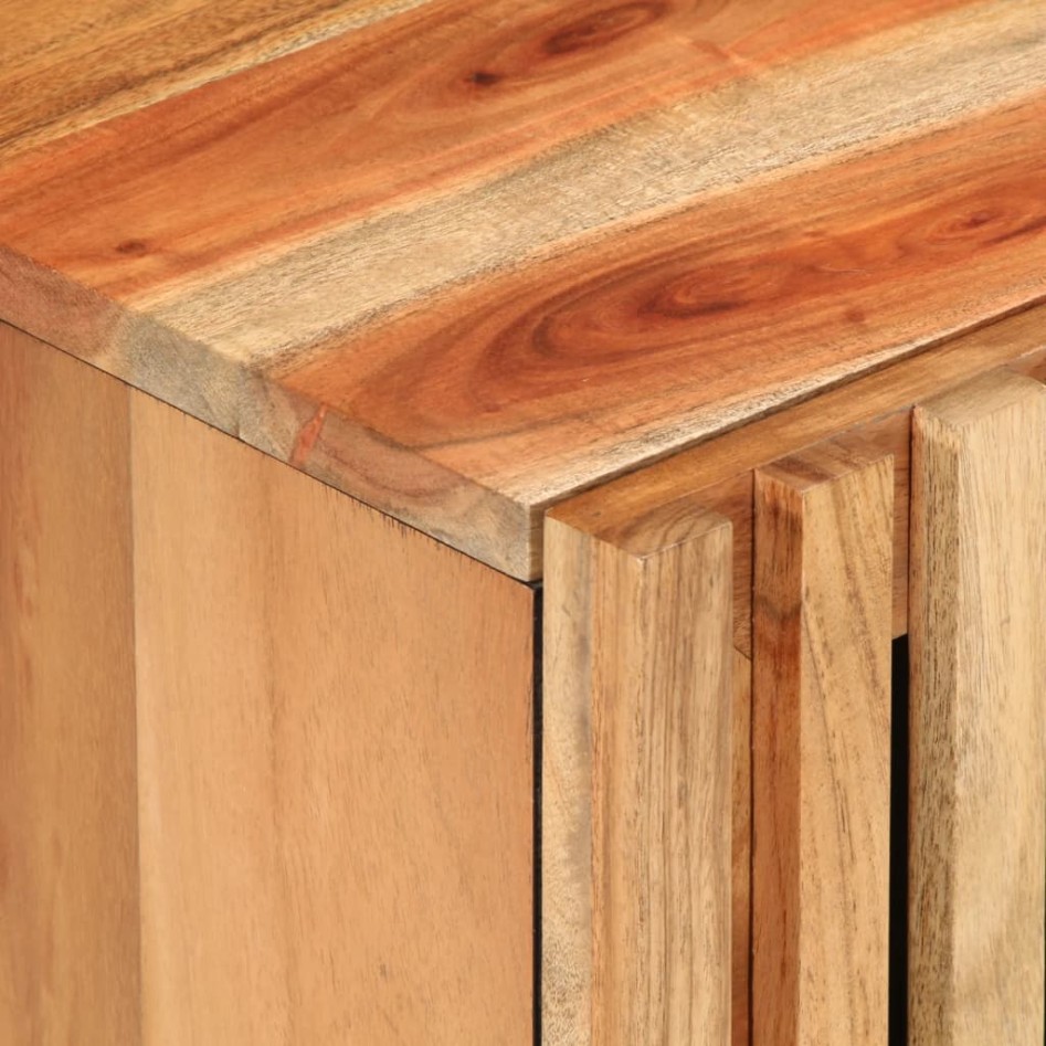 Mesita de noche de madera maciza de acacia 40x34x46