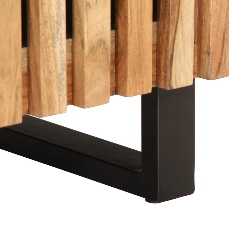 Mesita de noche de madera maciza de acacia 40x34x46