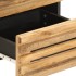 Mesita de noche de madera maciza de mango rugosa 40x34x46
