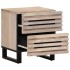 Mesita de noche madera maciza mango blanqueado 40x34x46