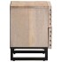 Mesita de noche madera maciza mango blanqueado 40x34x46