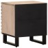 Mesita de noche madera maciza mango blanqueado 40x34x46