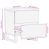 Mesita de noche de madera maciza de mango 40x34x46