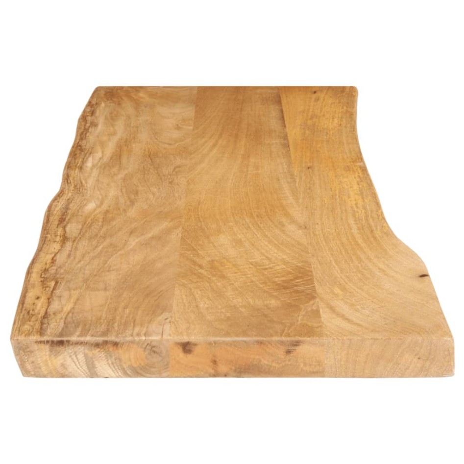 Tablero de mesa borde natural madera maciza mango 140x40x2,5