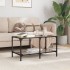 Mesa de centro superficie de vidrio acero negra 78,5x40x40