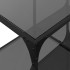 Mesa de centro superficie de vidrio acero negra 78,5x40x40