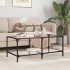 Mesa de centro superficie de vidrio acero 98,5x50x40