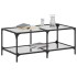 Mesa de centro superficie de vidrio acero 98,5x50x40