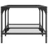 Mesa de centro superficie de vidrio acero 98,5x50x40
