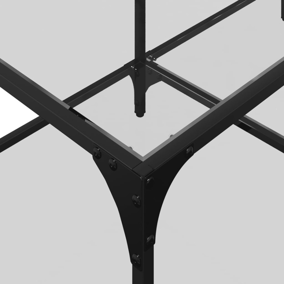 Mesa de centro superficie de vidrio acero 98,5x50x40