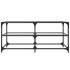 Mesa de centro superficie de vidrio acero 98,5x50x45