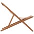 Silla de playa plegable madera maciza de eucalipto y tela