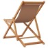 Silla de playa plegable madera maciza de eucalipto y tela