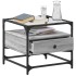 Mesa de centro tapa de vidrio acero gris Sonoma 50x50x45