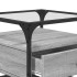 Mesa de centro tapa de vidrio acero gris Sonoma 50x50x45