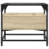 Mesa de centro tapa de vidrio acero roble Sonoma 50x50x45