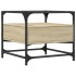 Mesa de centro tapa de vidrio acero roble Sonoma 50x50x45