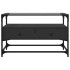 Mueble TV cristal y madera ingeniería negro 80x35x51