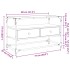 Mueble TV cristal y madera ingeniería negro 80x35x51