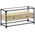 Mueble TV cristal y madera ingeniería roble Sonoma 98x35x51