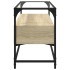 Mueble TV cristal y madera ingeniería roble Sonoma 98x35x51